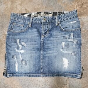Guess Sz 26 Stretch Denim Mini Skirt
